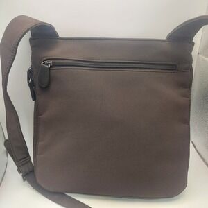Hobo International Brown Nylon Crossbody Bag Adjustable Strap Zip Pockets